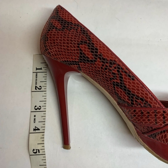 Karen Millen Red High Heel Peep Toe, Size 38 - Picture 6 of 9
